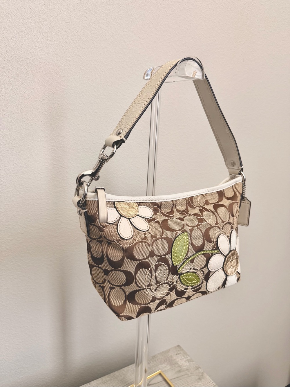 Coach Brown Flower Purse - Picture 4 of 7